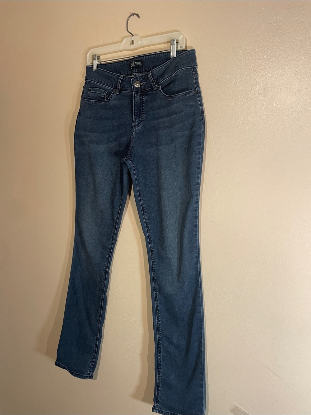 Classic Women's Dark Blue Jeans. Mid Rise riders by Lee Slim Straight Fit 12l
